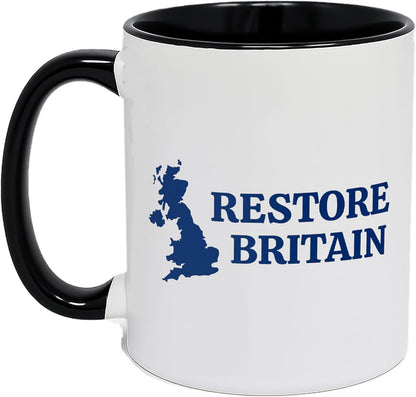 11oz Mug | Restore Britain V1 | Printed Funny Gift Idea Cup Tea Coffee