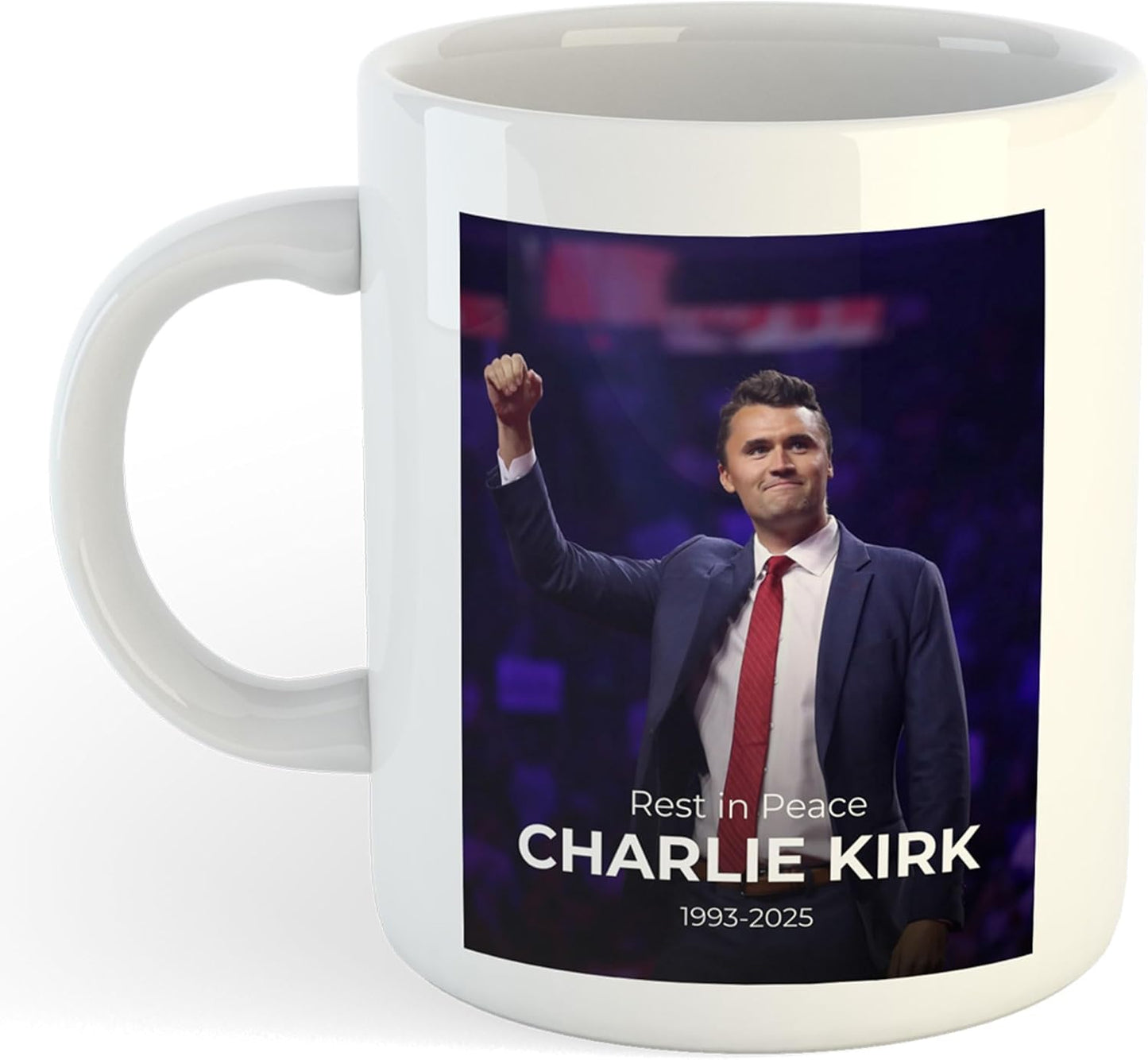 11oz Mug | Charlie Kirk Fearless Patriot | Printed Funny Gift Idea Cup Tea Coffee