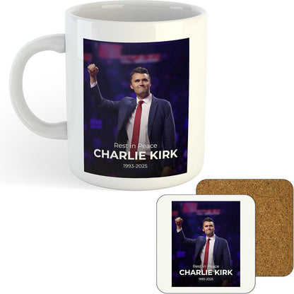 11oz Mug | Charlie Kirk Fearless Patriot | Printed Funny Gift Idea Cup Tea Coffee