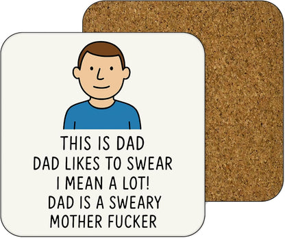 11oz Mug | Dad is A Sweary Mother Fucker | Printed Funny Gift Idea Cup Tea Coffee