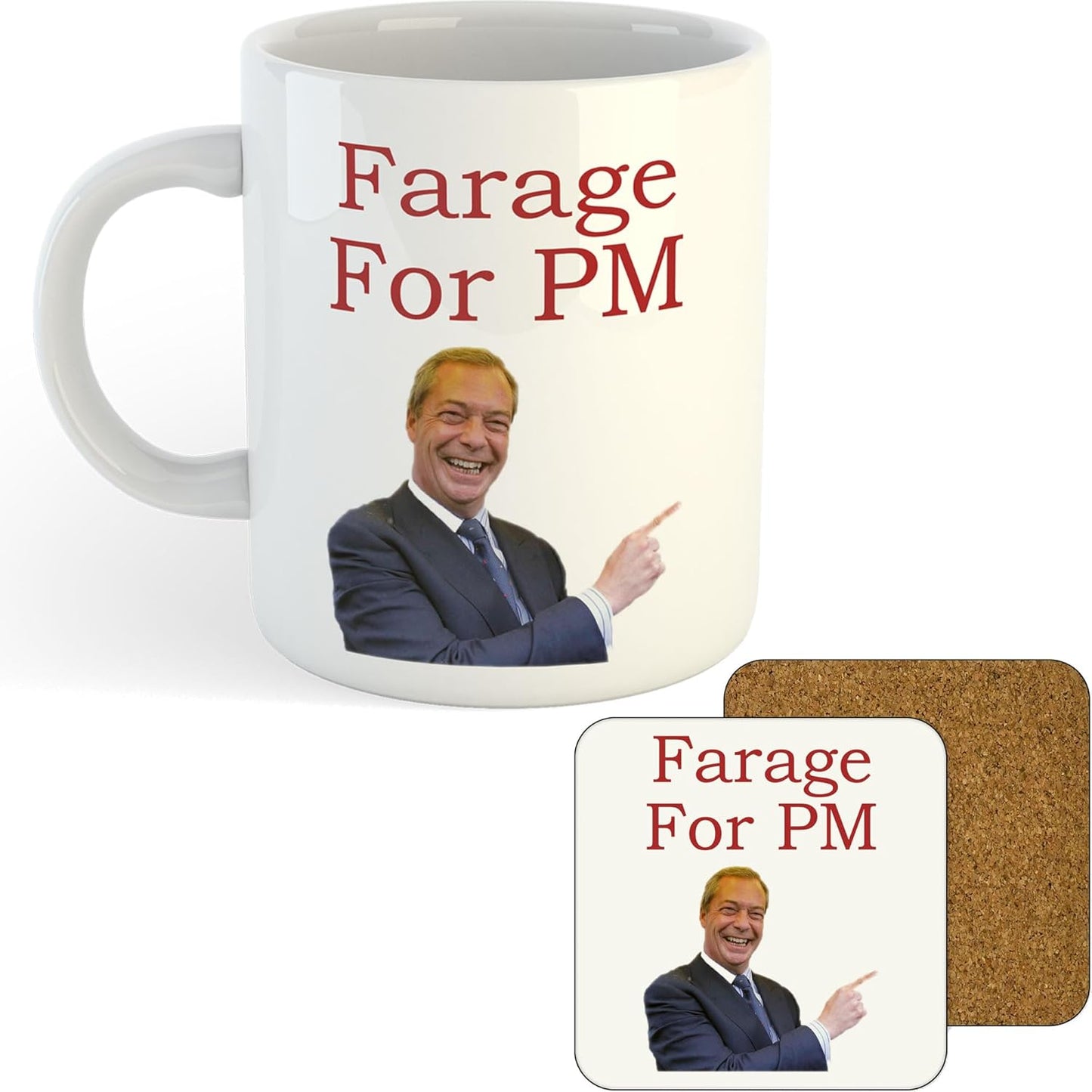 11oz Mug | Farage for PM v1 | Printed Funny Gift Idea Cup Tea Coffee