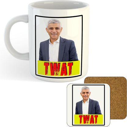 11oz Mug | Sadiq Khan TWAT | Printed Funny Gift Idea Cup Tea Coffee
