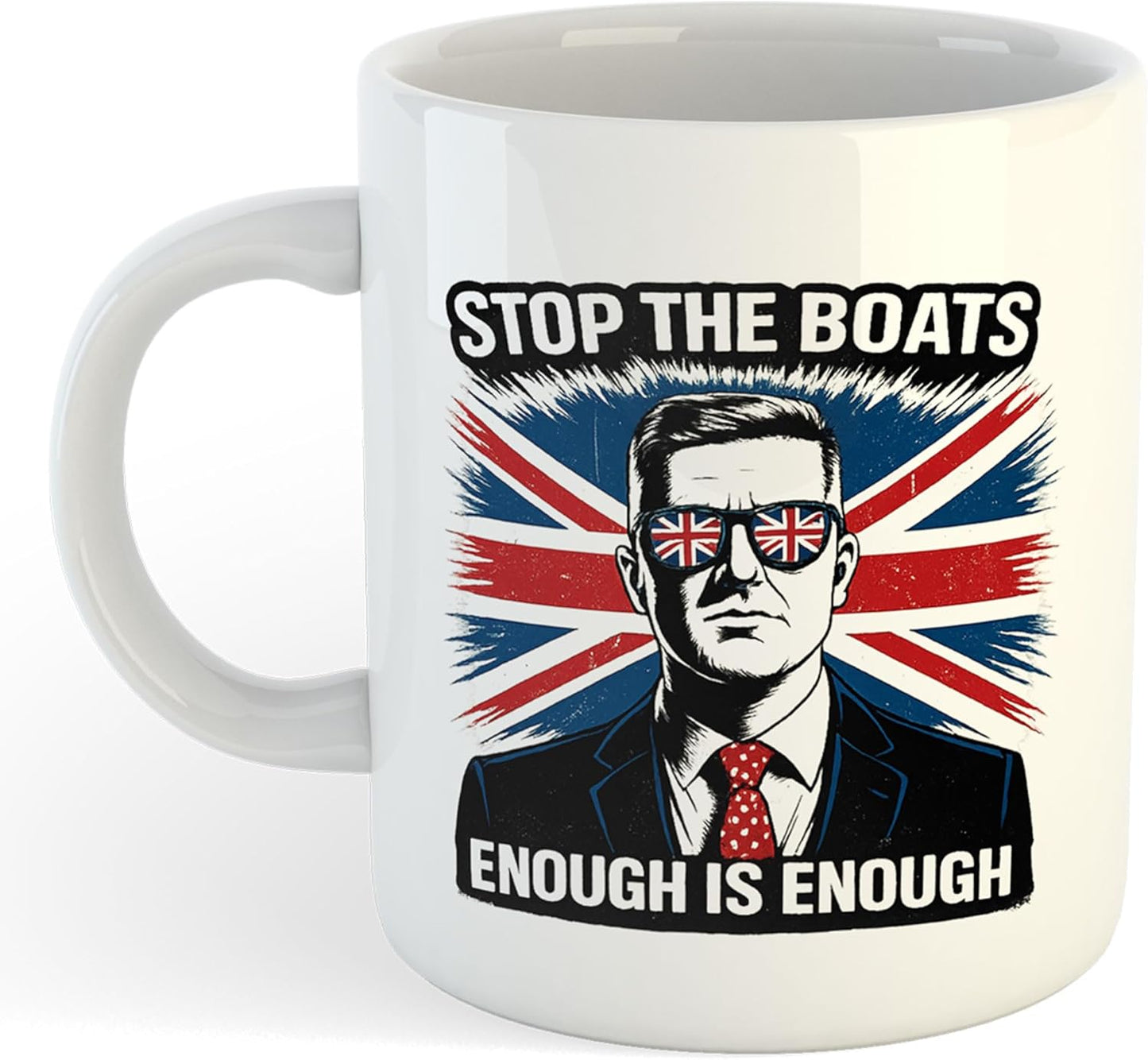 11oz Mug | Stop The Boats - Tommy | Printed Funny Gift Idea Cup Tea Coffee