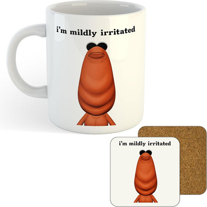 11oz Mug | Marcus The Worm - I'm Mildly Irritated | Printed Funny Gift Idea Cup Tea Coffee