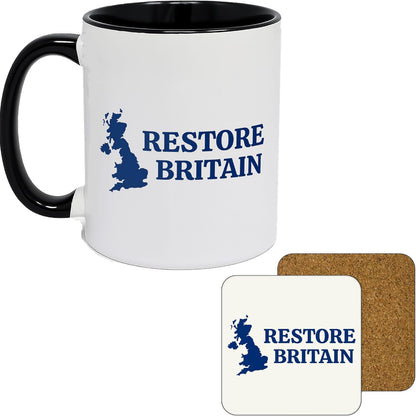 11oz Mug | Restore Britain V1 | Printed Funny Gift Idea Cup Tea Coffee