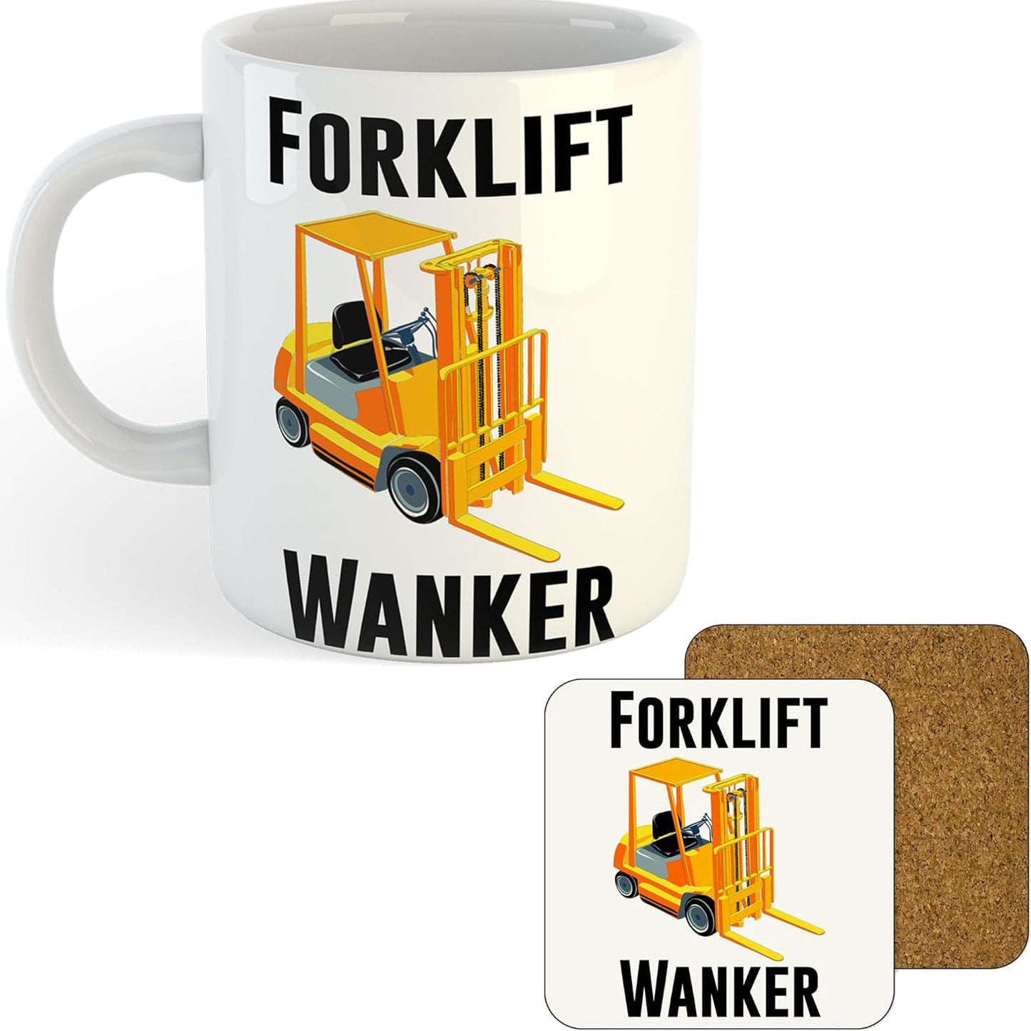 11oz Mug | Forklift Wanker | Printed Funny Gift Idea Cup Tea Coffee