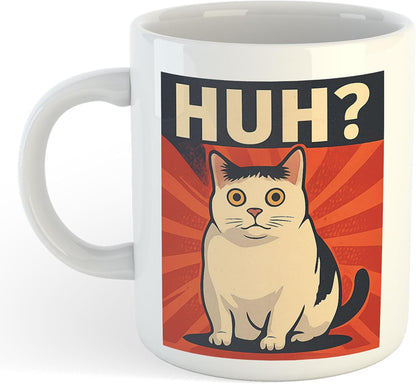 11oz Mug | Cat Meme Huh V1 | Printed Funny Gift Idea Cup Tea Coffee