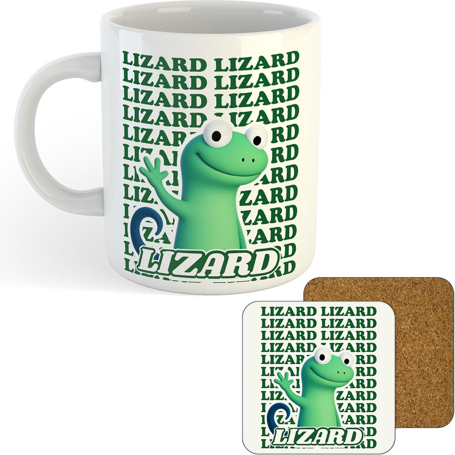 11oz Mug | Lizard Meme Text | Printed Funny Gift Idea Cup Tea Coffee