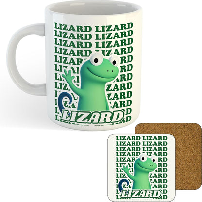 11oz Mug | Lizard Meme Text | Printed Funny Gift Idea Cup Tea Coffee