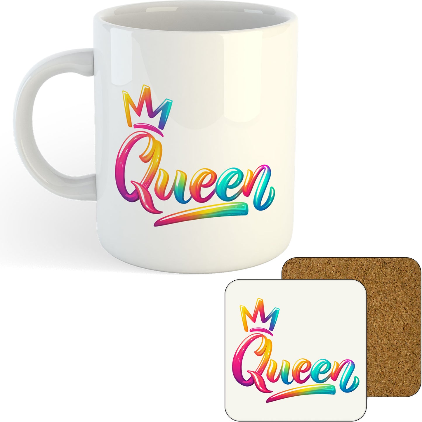 11oz Mug | Valentine's Queen Colour Text | Printed Funny Gift Idea Cup Tea Coffee