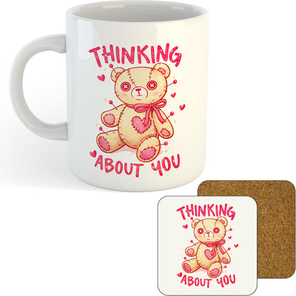 11oz Mug | Valentine's Thinking About You | Printed Funny Gift Idea Cup Tea Coffee