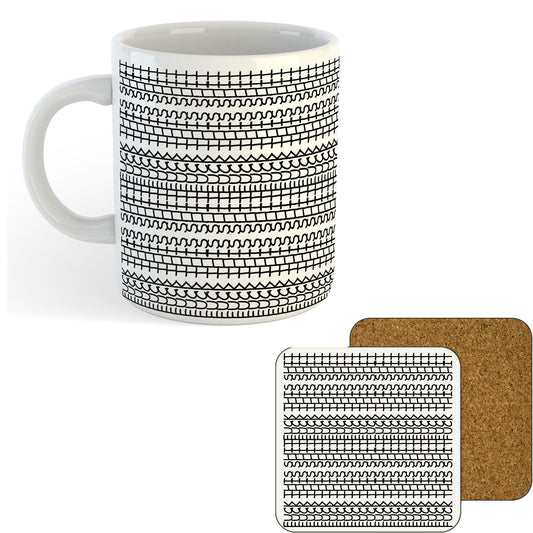 11oz Mug | Fuck This Shit Pattern v2 | Printed Funny Gift Idea Cup Tea Coffee