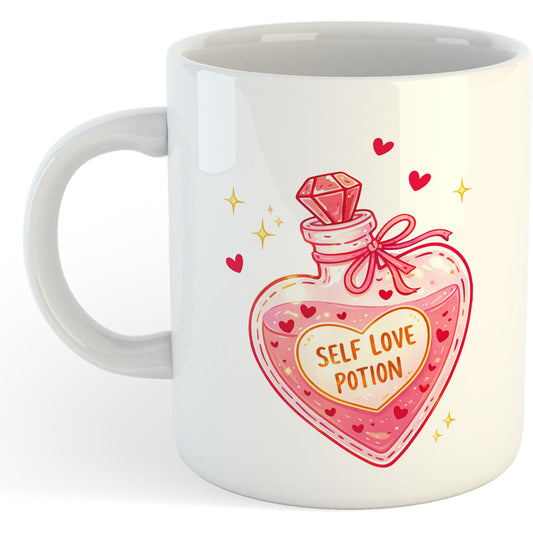 11oz Mug | Valentine Self Love Potion | Printed Funny Gift Idea Cup Tea Coffee