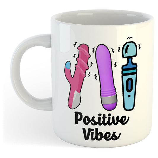 11oz Mug | Positive Vibes | Printed Funny Gift Idea Cup Tea Coffee