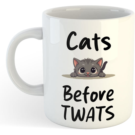 SALE | 11oz Mug | Cats Before Twats | Printed Funny Gift Idea Cup Tea Coffee