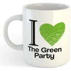 11oz Mug | I Love/Heart The Green Party | Printed Funny Gift Idea Cup Tea Coffee